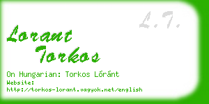 lorant torkos business card